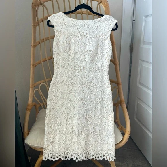 Lauren Ralph Lauren | Dresses | Lauren Ralph Lauren Dress White Crochet Lace  | Poshmark